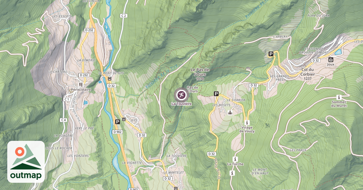 Map of La Touvière