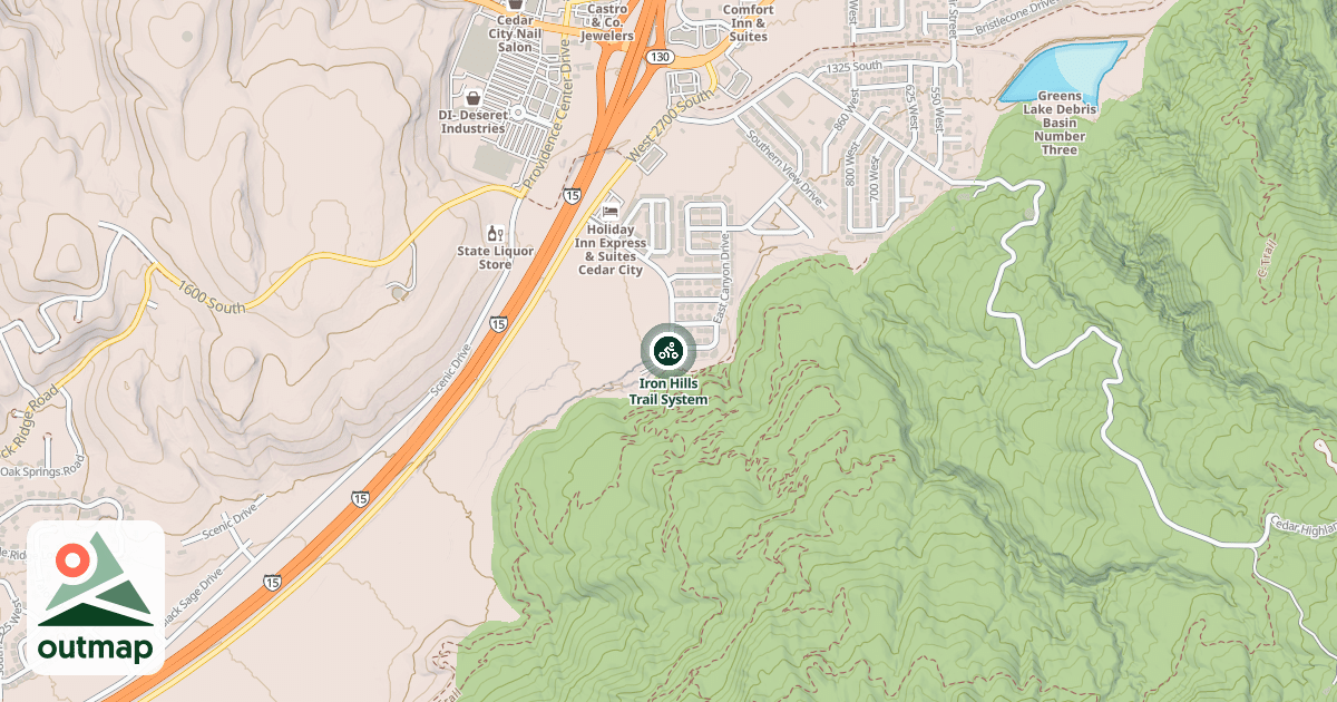 Map of Iron Hills Trail System