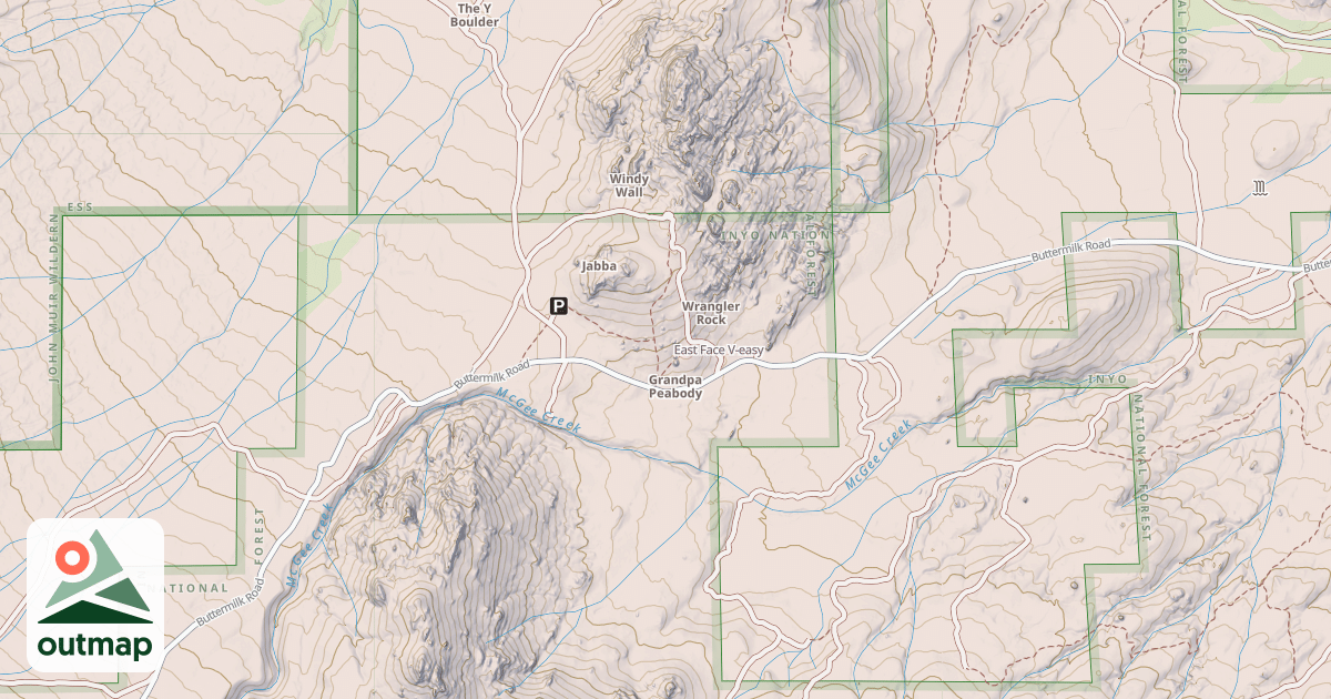 Map of East Face