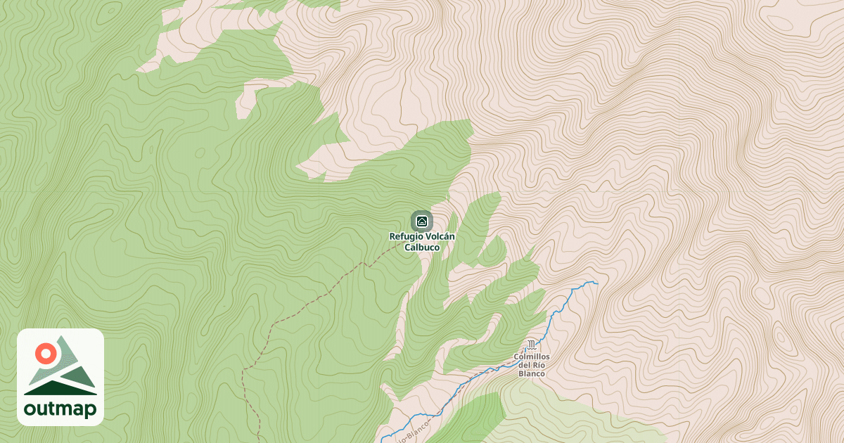 Map of Refugio Volcán Calbuco