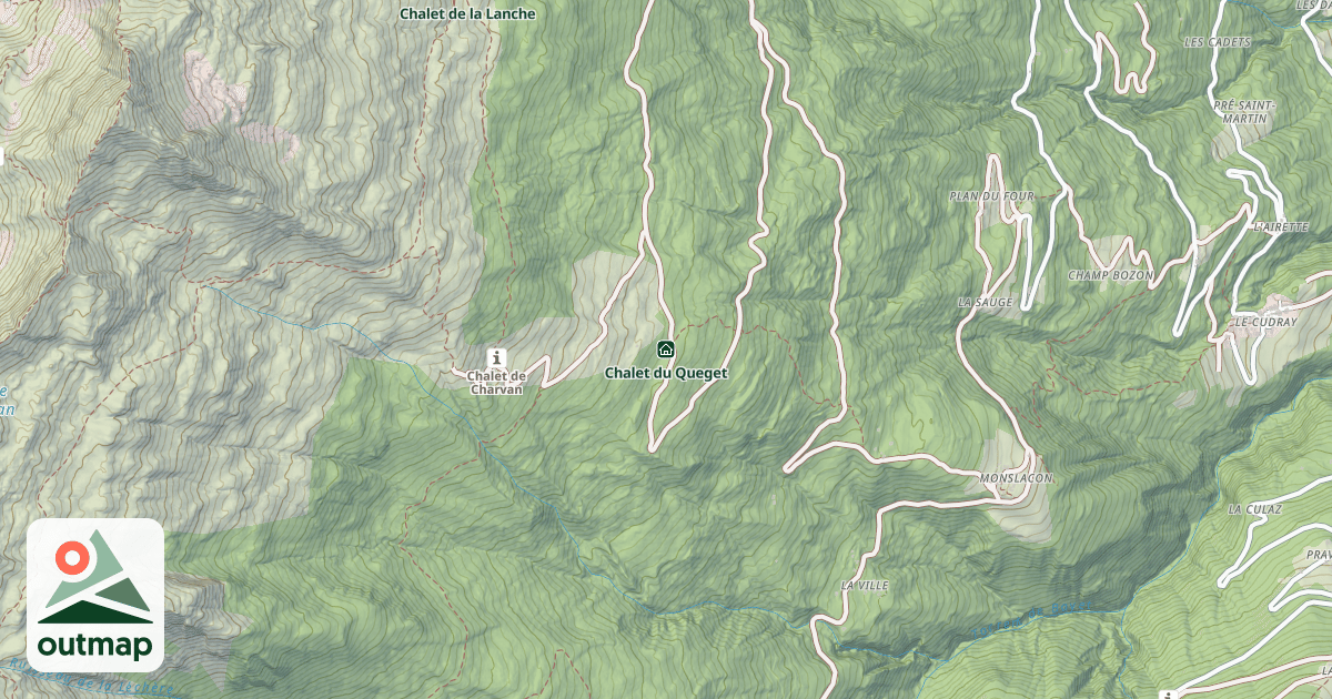 Map of Chalet du Queget