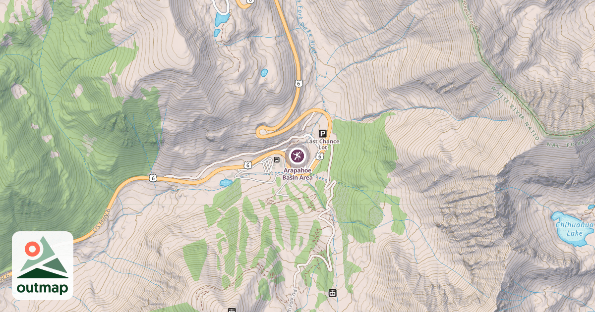 Map of Arapahoe Basin Area
