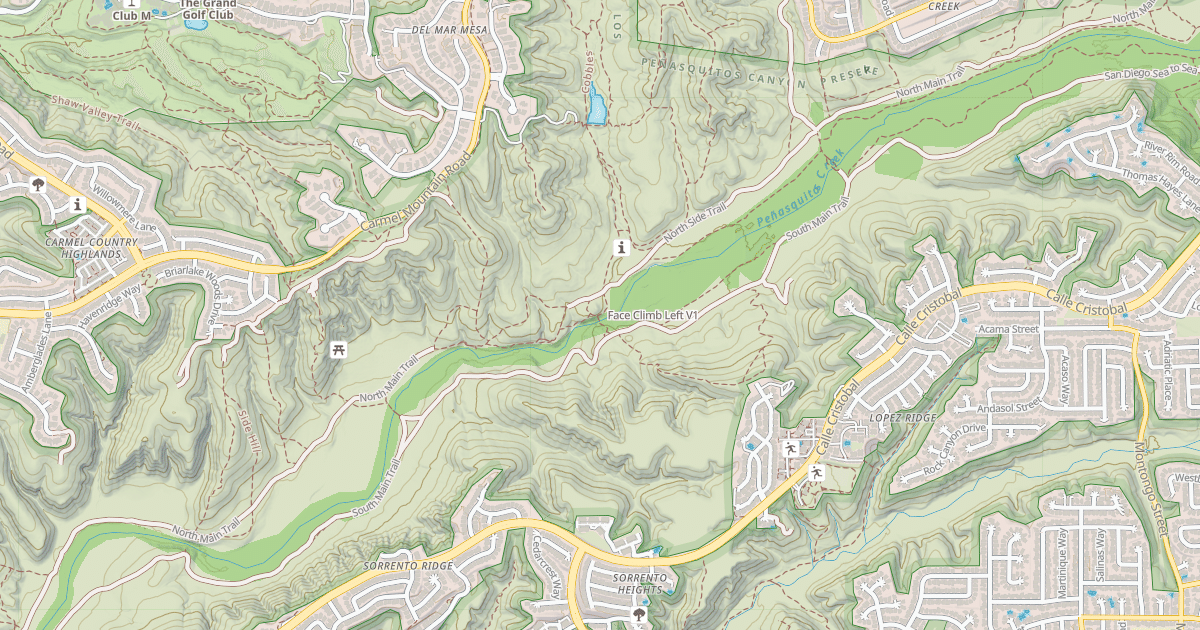 Map preview of Face Climb Left