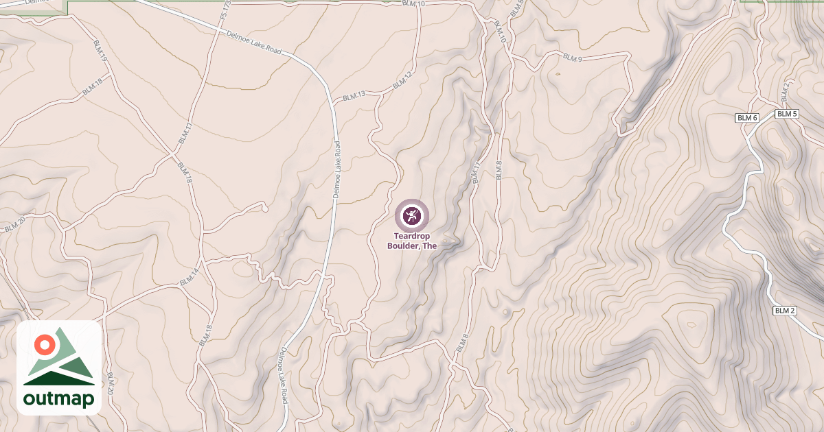Map of Teardrop Boulder, The