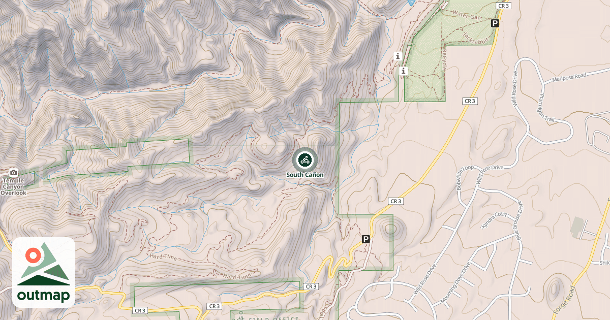 Map of South Cañon