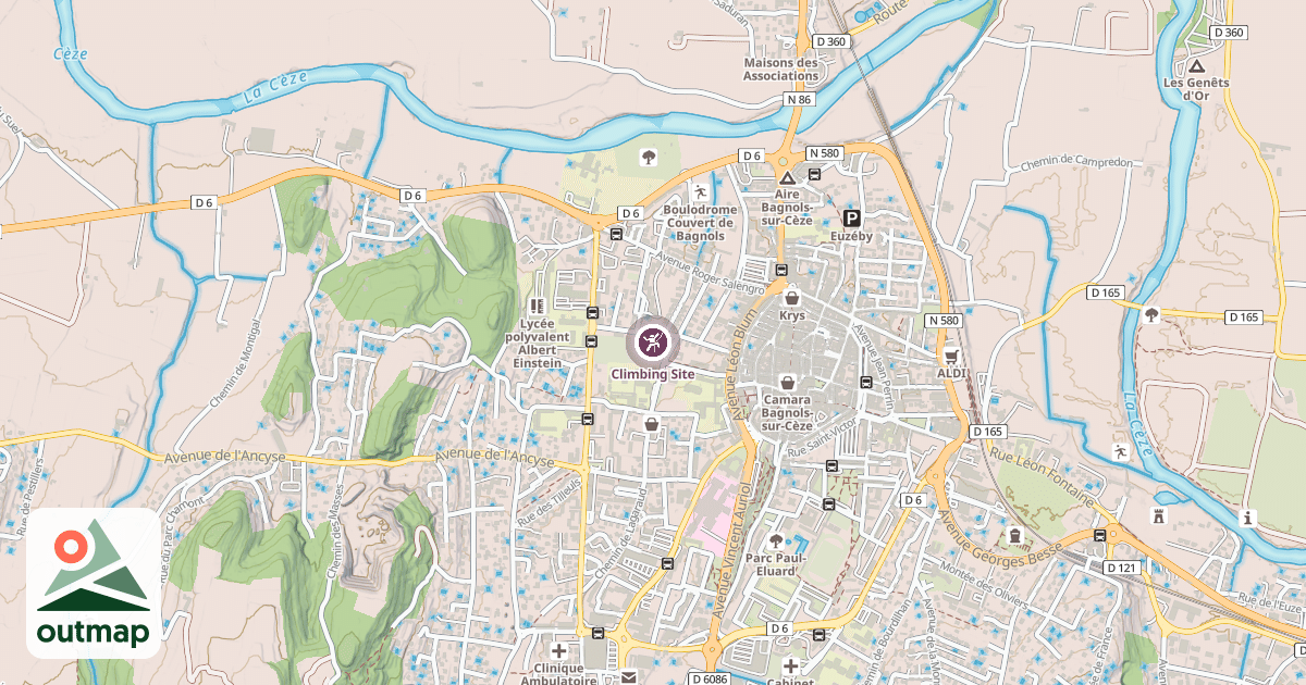 Map of Climbing Site