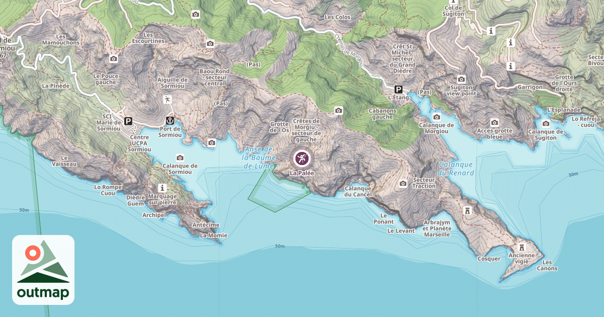 Map of La Palée