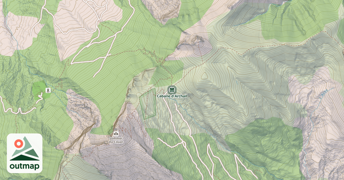 Map of Cabane d'Archail
