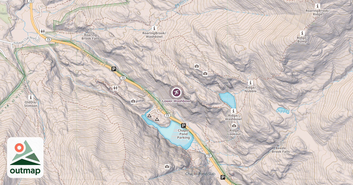 Map of Lower Washbowl