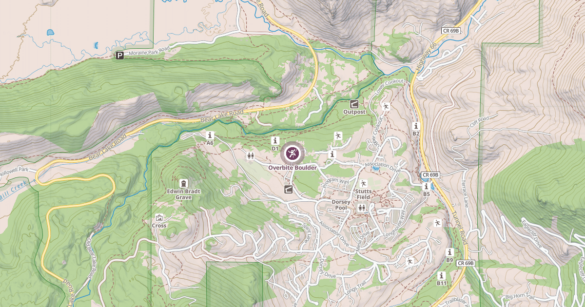 Map preview of Overbite Boulder