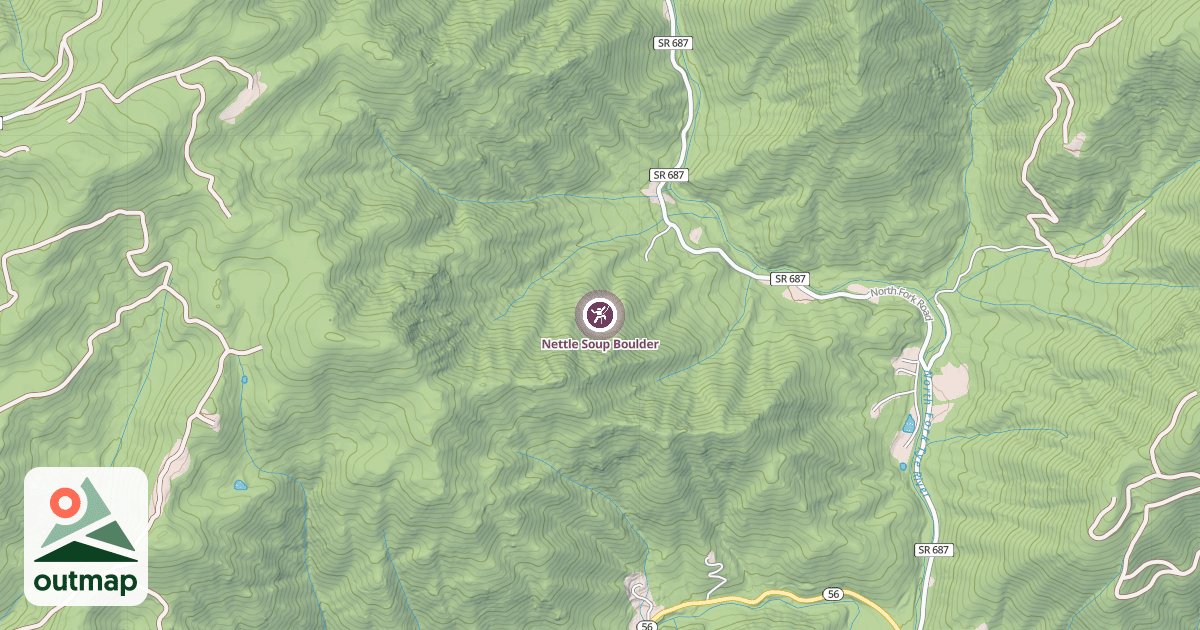 Map of Nettle Soup Boulder