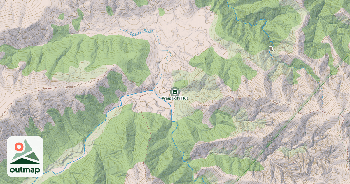 Map of Waipakihi Hut