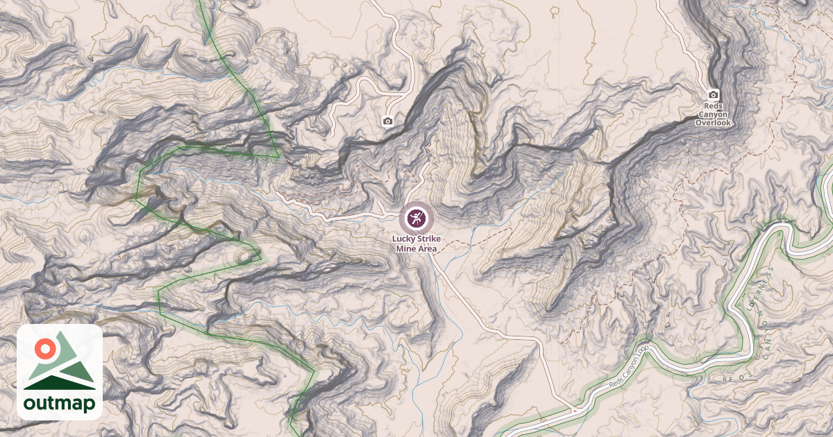 Map of Lucky Strike Mine Area
