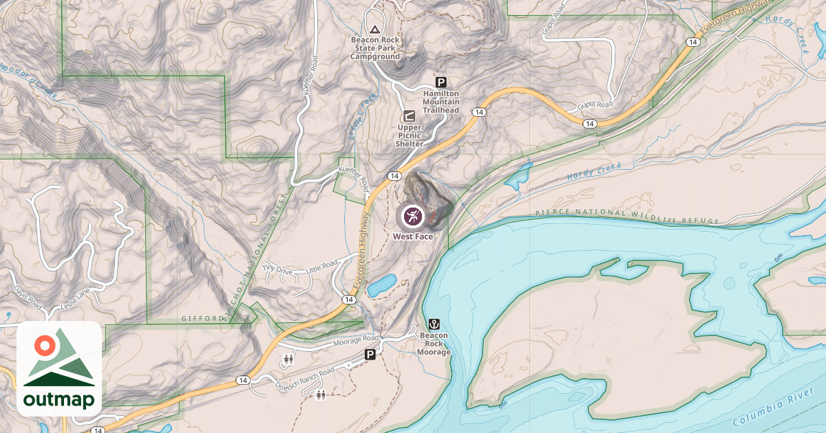 Map of West Face