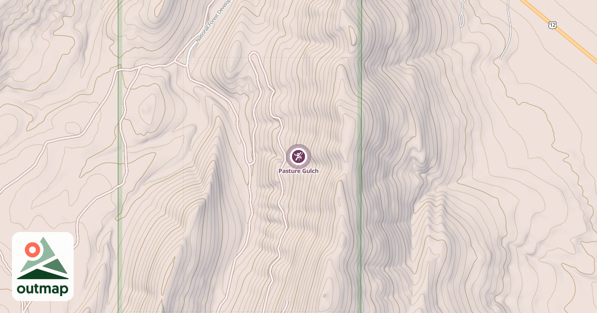Map of Pasture Gulch