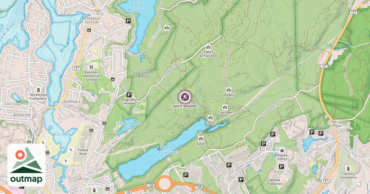 Map of Spirit Boulder