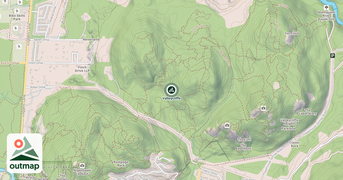 Map of Valleycliffe