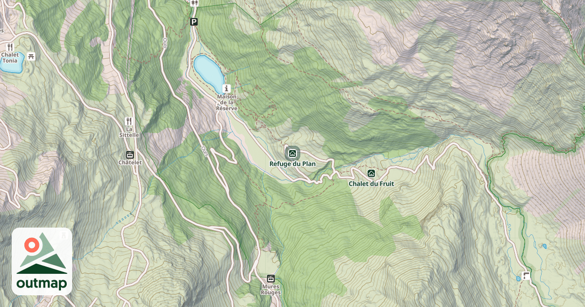 Map of Refuge du Plan