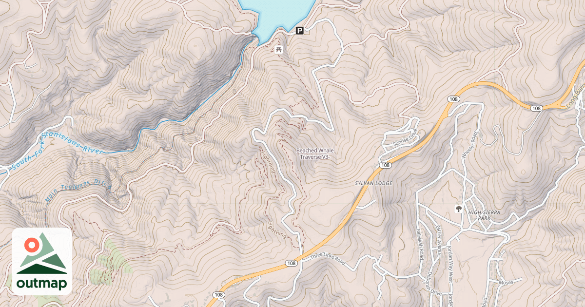 Map of Beached Whale Traverse