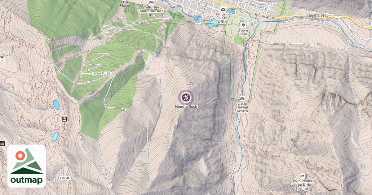 Map of Needle Rock