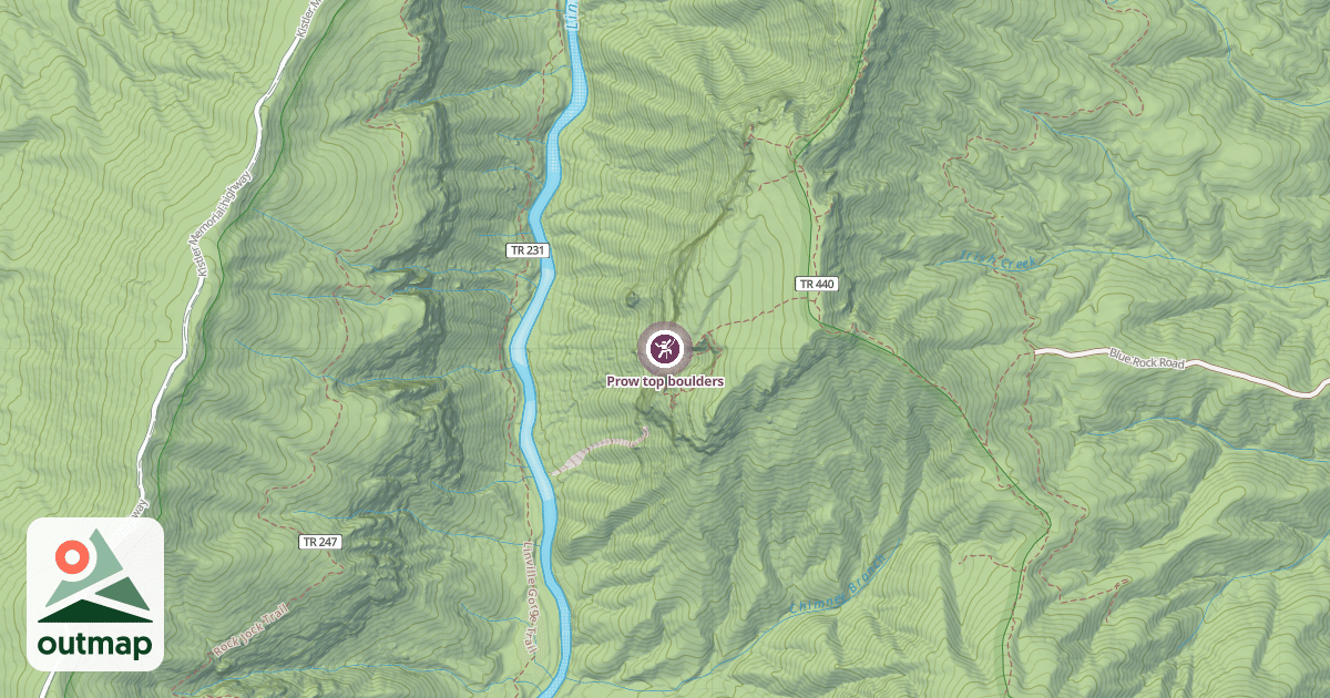 Map of Prow top boulders