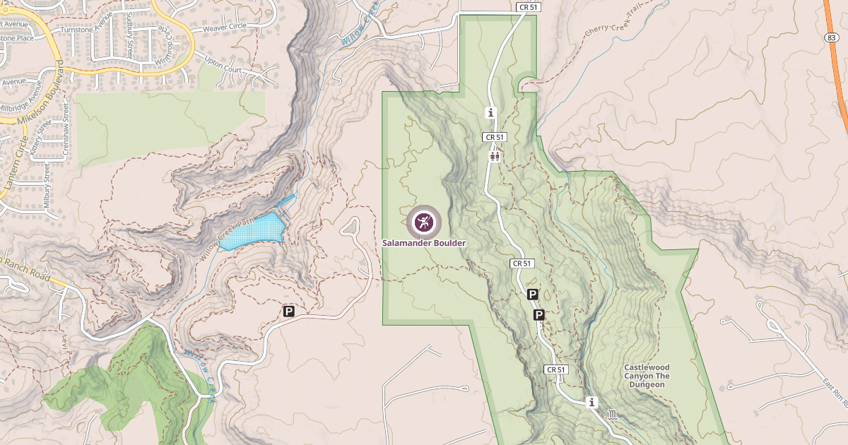 Map preview of Salamander Boulder