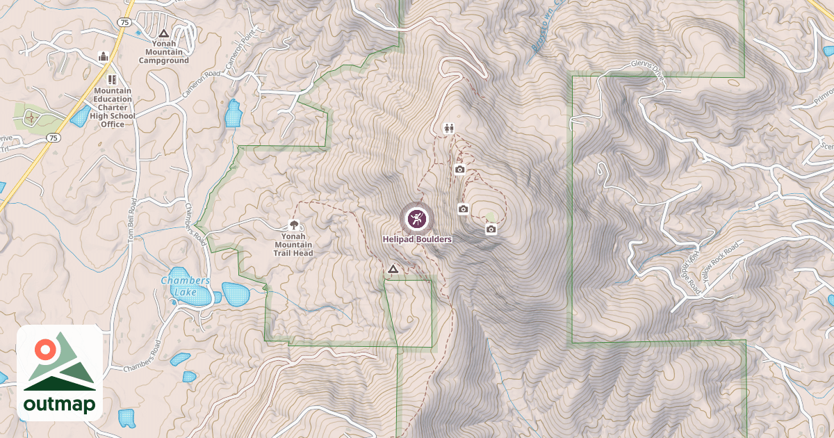 Map of Helipad Boulders
