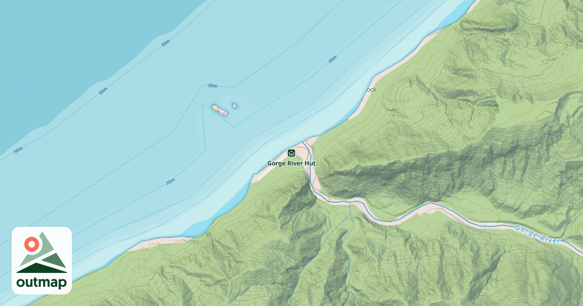 Map of Gorge River Hut