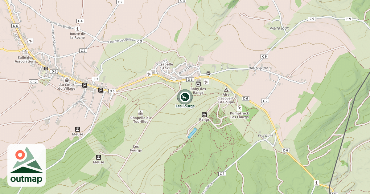 Map of Les Fourgs