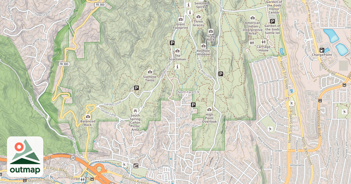 Map of North Face