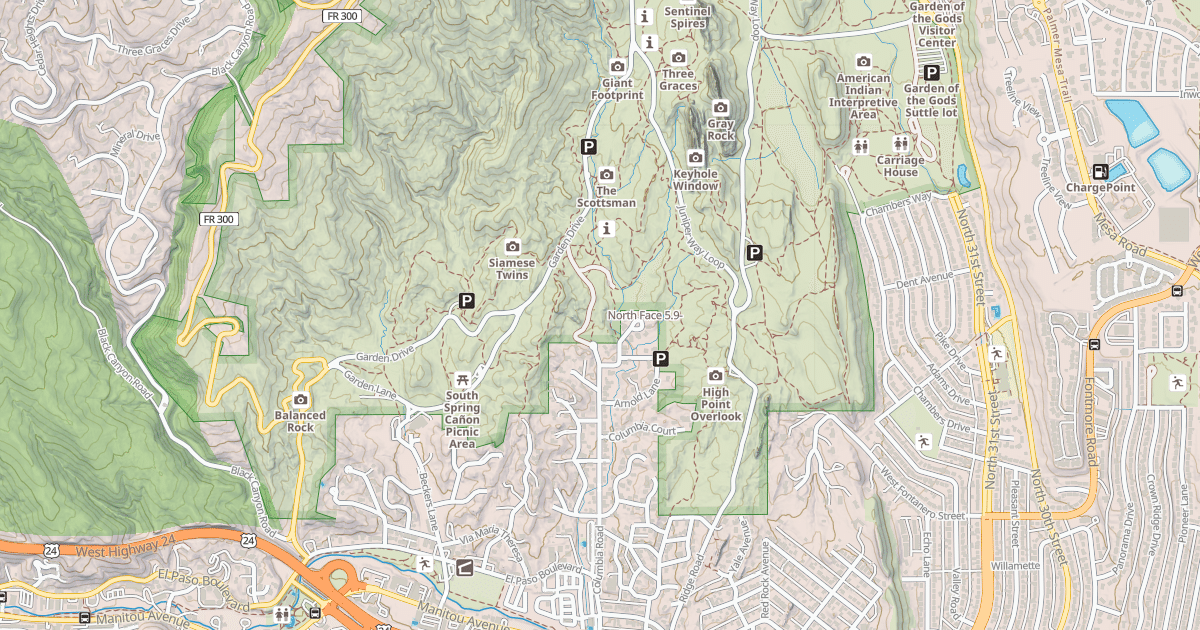 Map preview of North Face