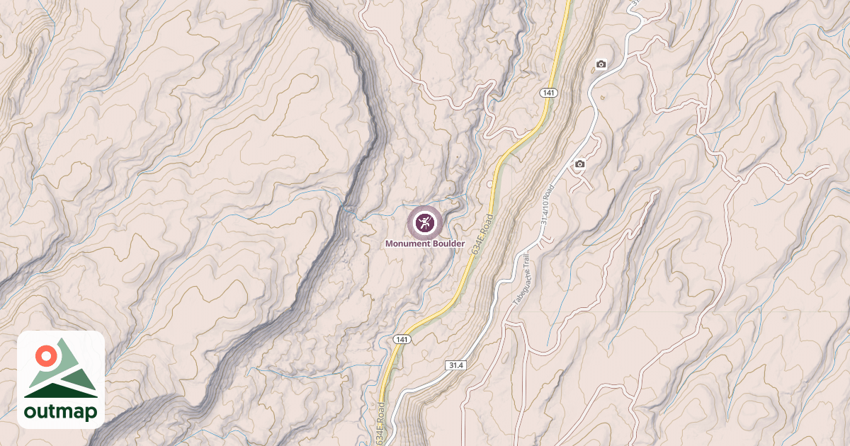 Map of Monument Boulder