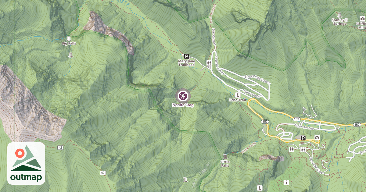 Map of Nonito Crag