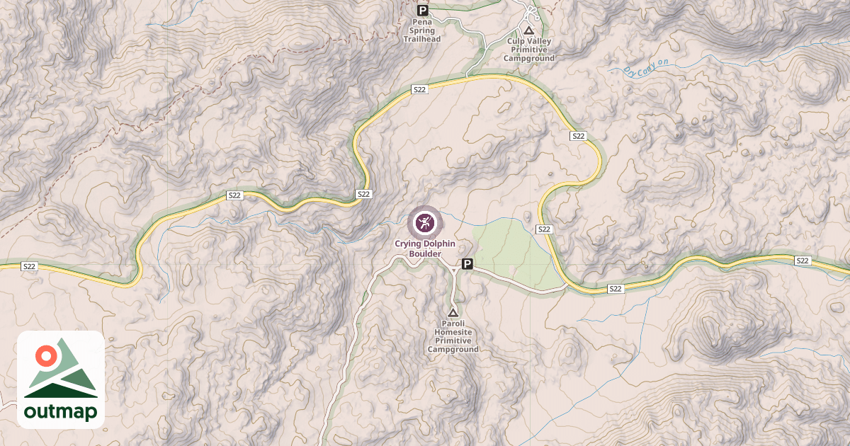 Map of Crying Dolphin Boulder