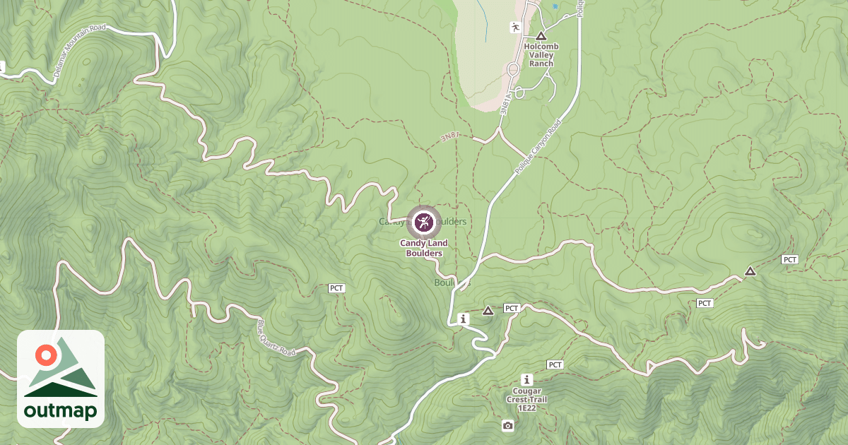 Map of Candy Land Boulders