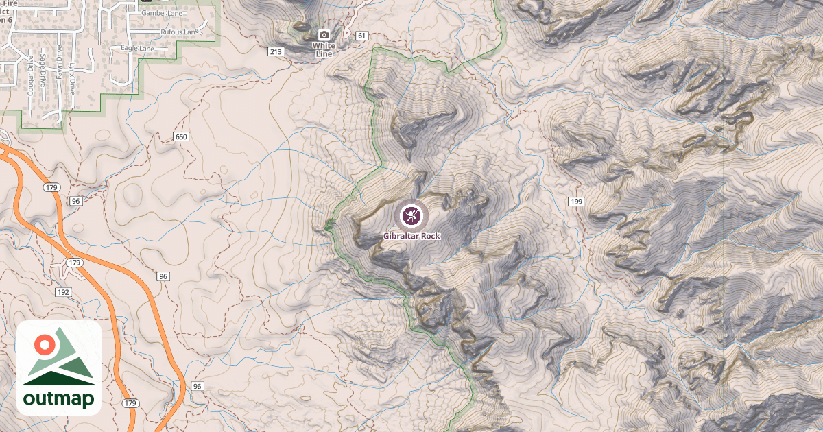 Map of Gibraltar Rock