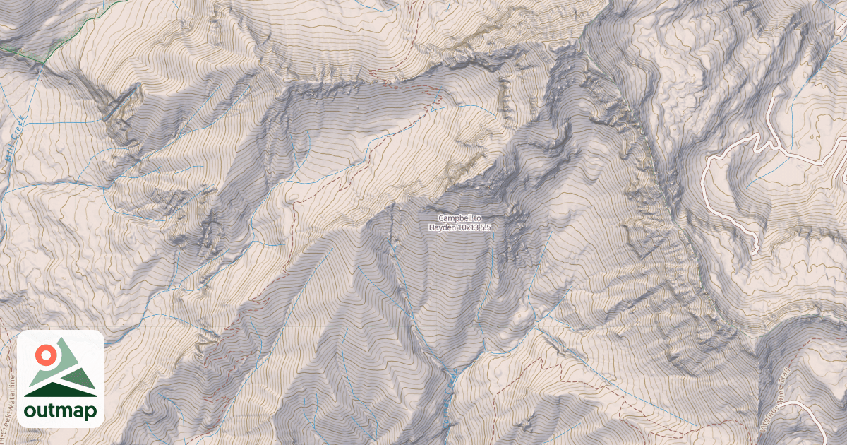 Map of Campbell to Hayden 10x13