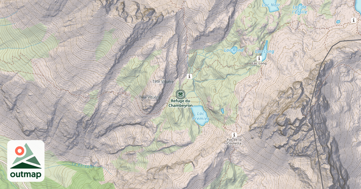 Map of Refuge du Chambeyron
