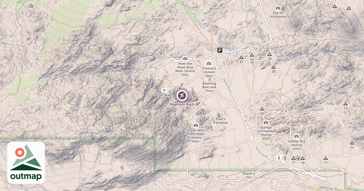 Map of Elephant Rock
