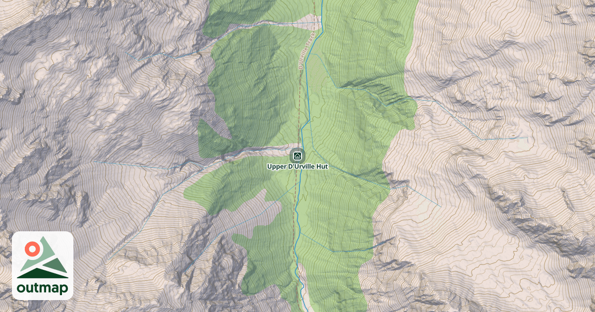 Map of Upper D'Urville Hut