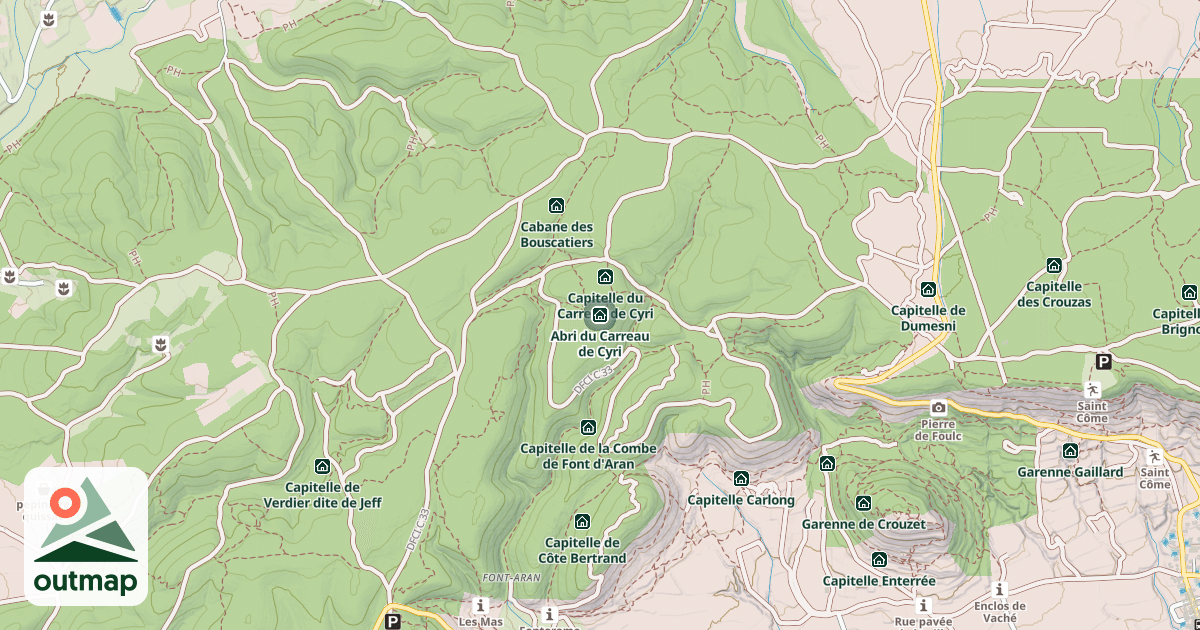 Map of Abri du Carreau de Cyri