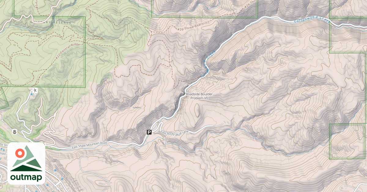 Map of Roadside Boulder Problem