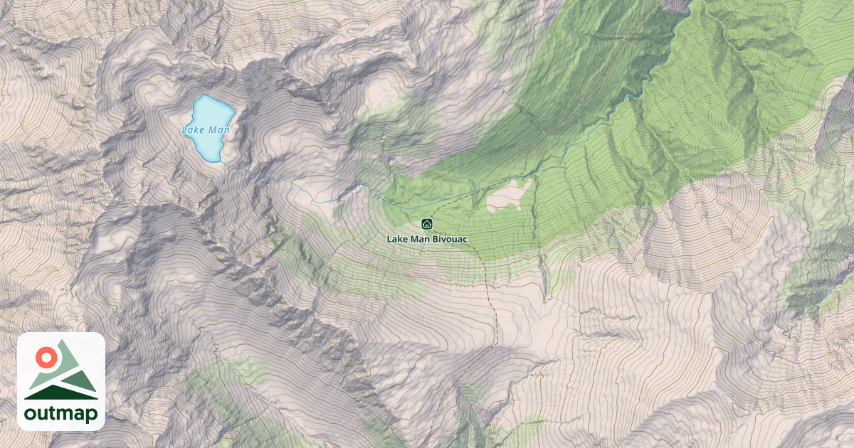 Map of Lake Man Bivouac