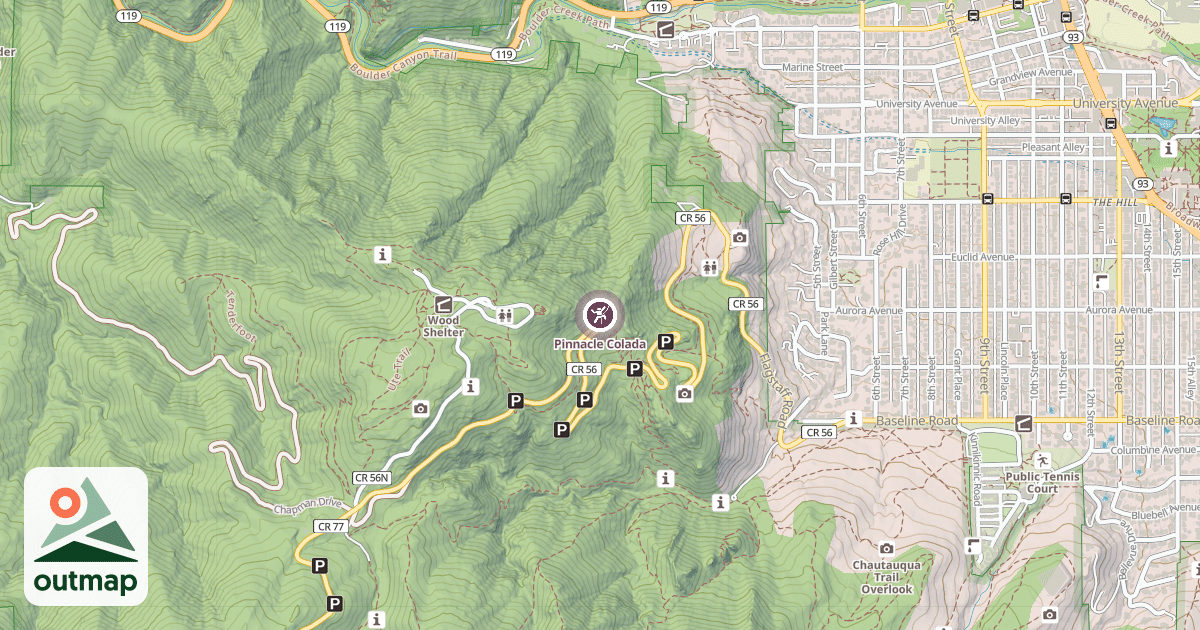 Map of Pinnacle Colada