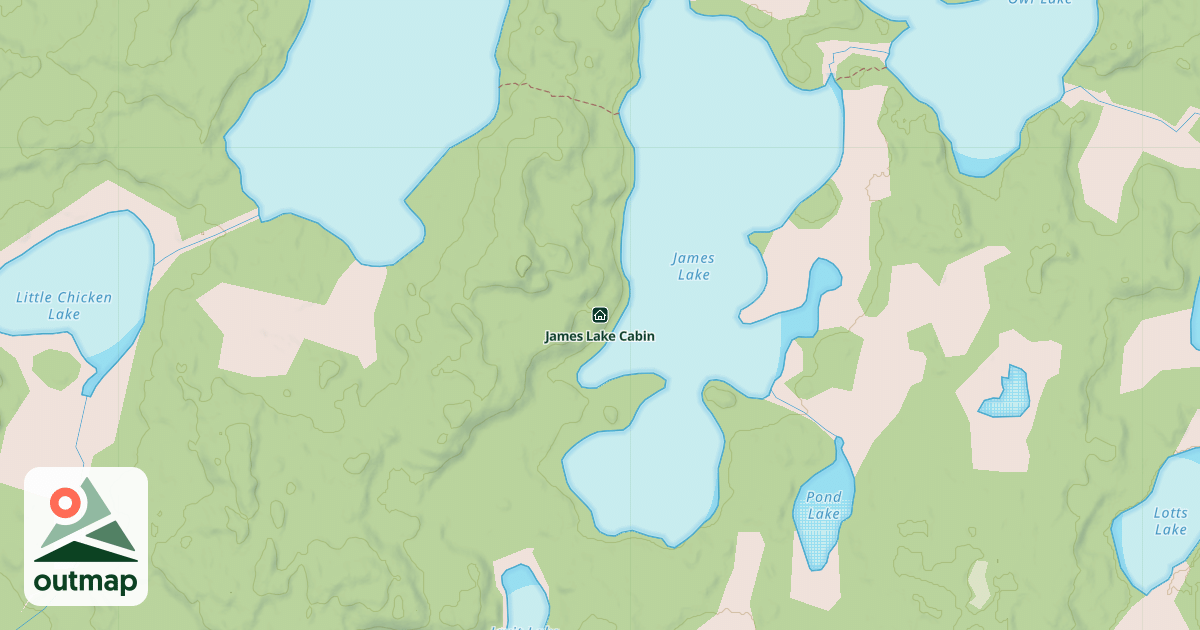 Map of James Lake Cabin