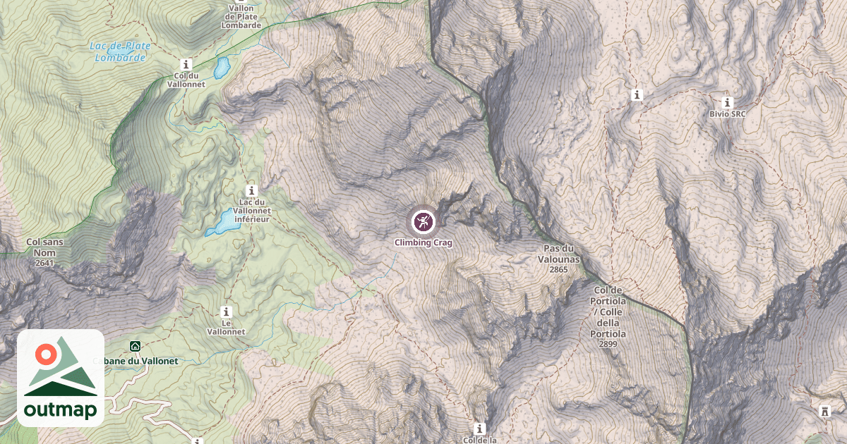Map of Climbing Crag