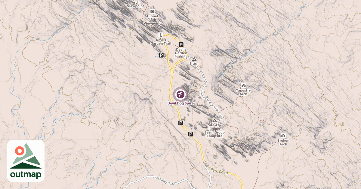 Map of Devil Dog Spire