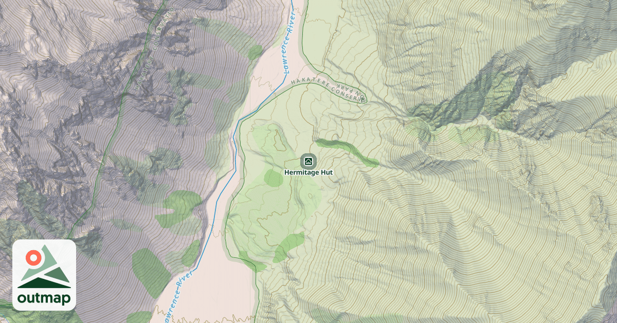 Map of Hermitage Hut