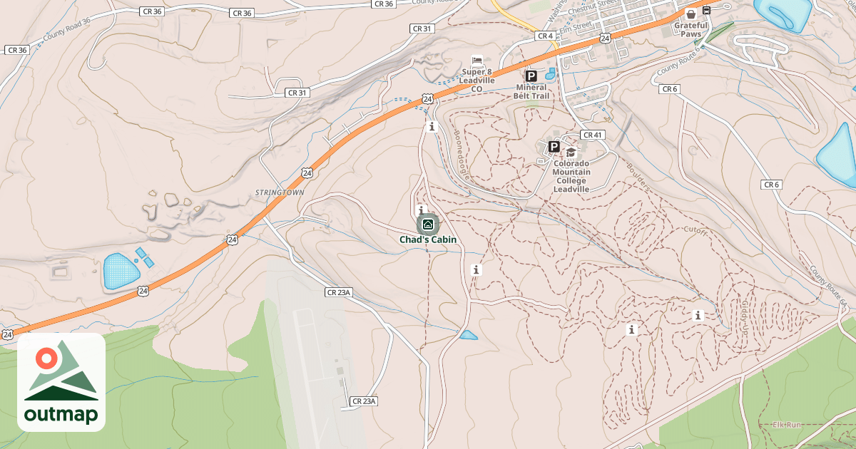 Map of Chad's Cabin