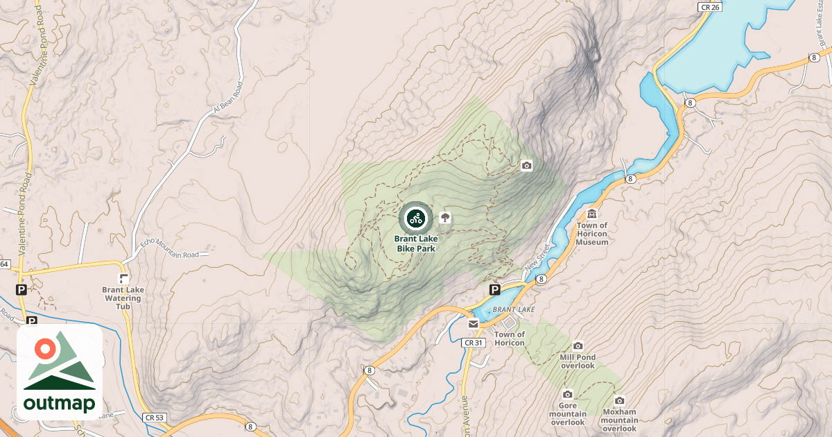 Map of Brant Lake Bike Park